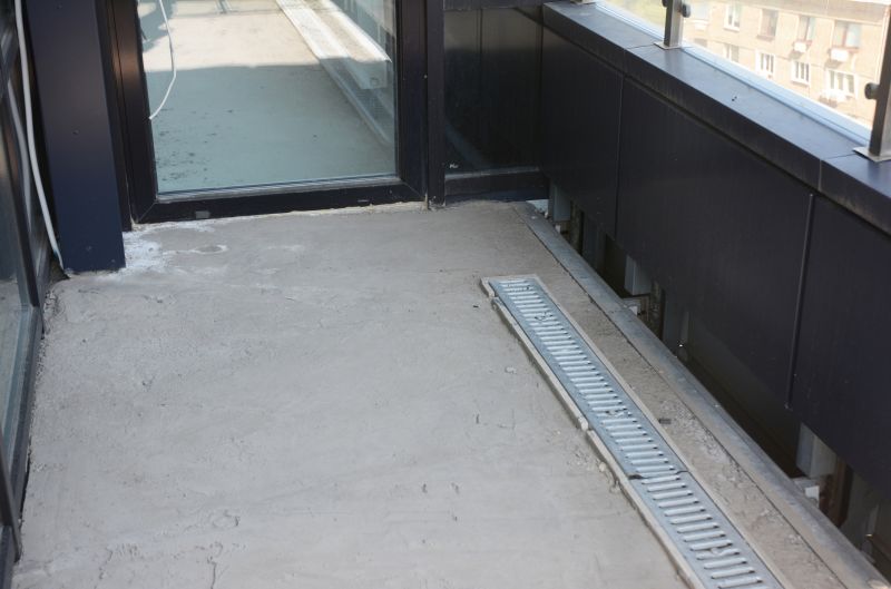 Linear Drain Mounting in Construction Site